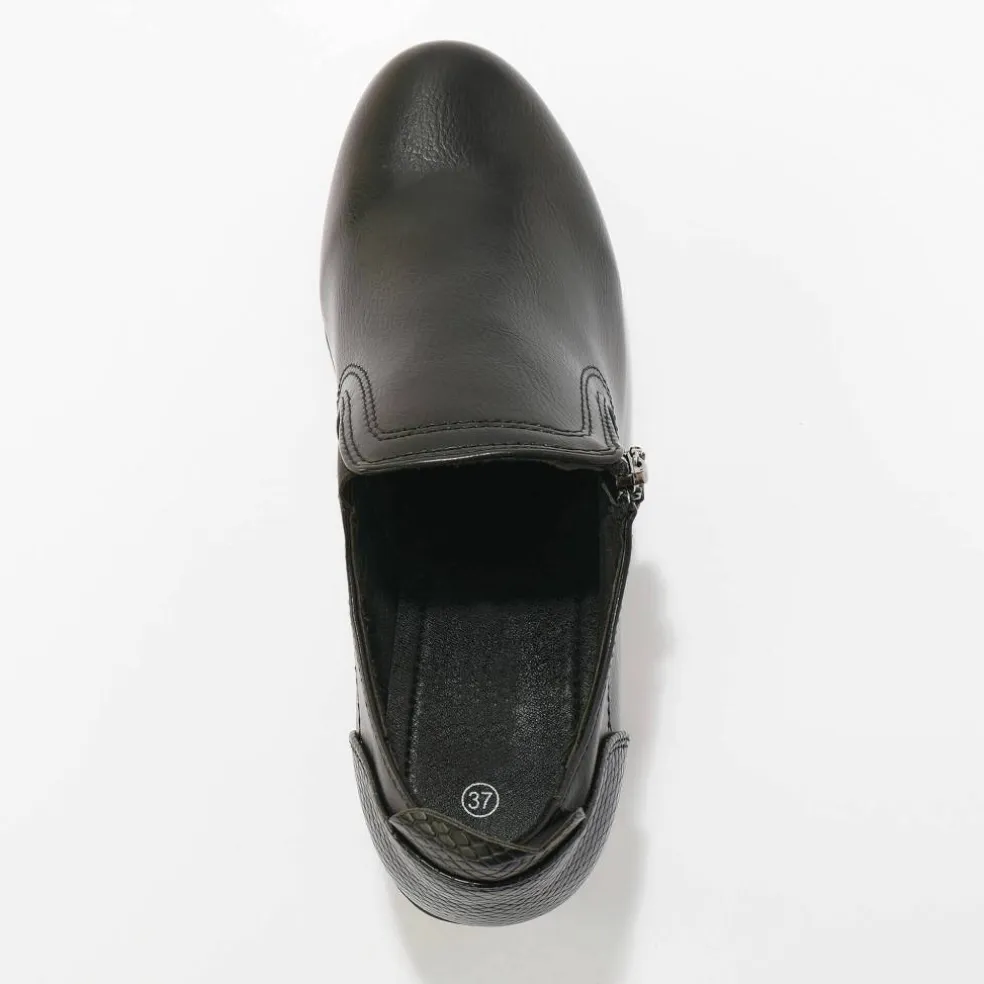 Chaussures trotteur fantaisie zippées - largeur confort