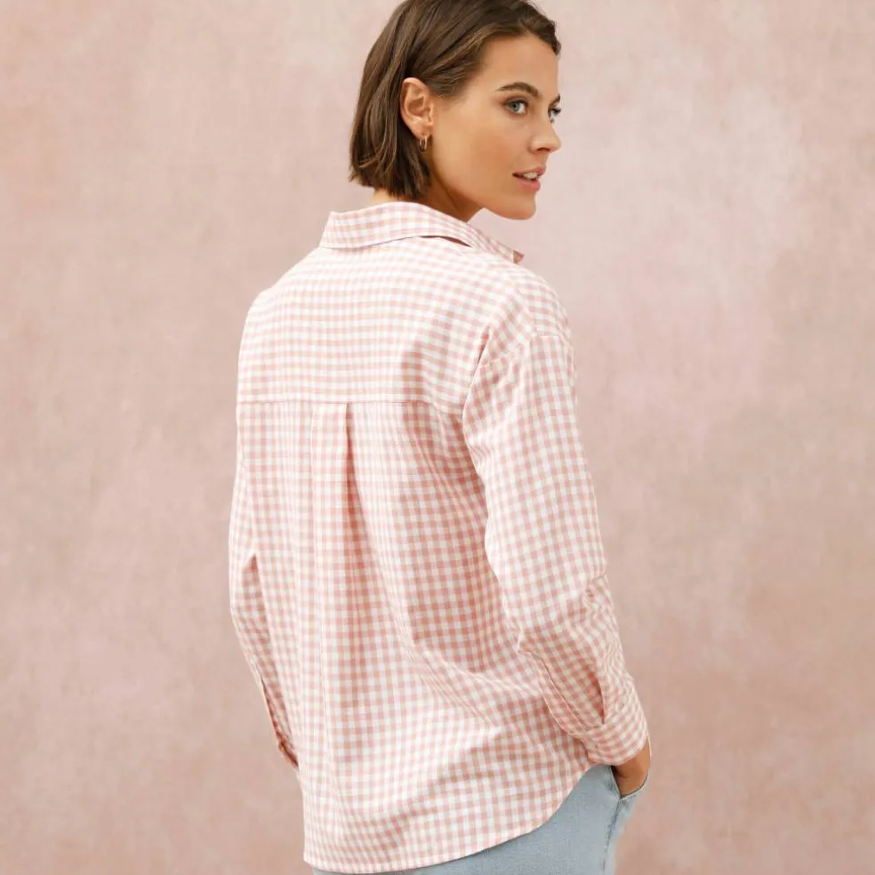 Chemise à carreaux vichy bicolore
