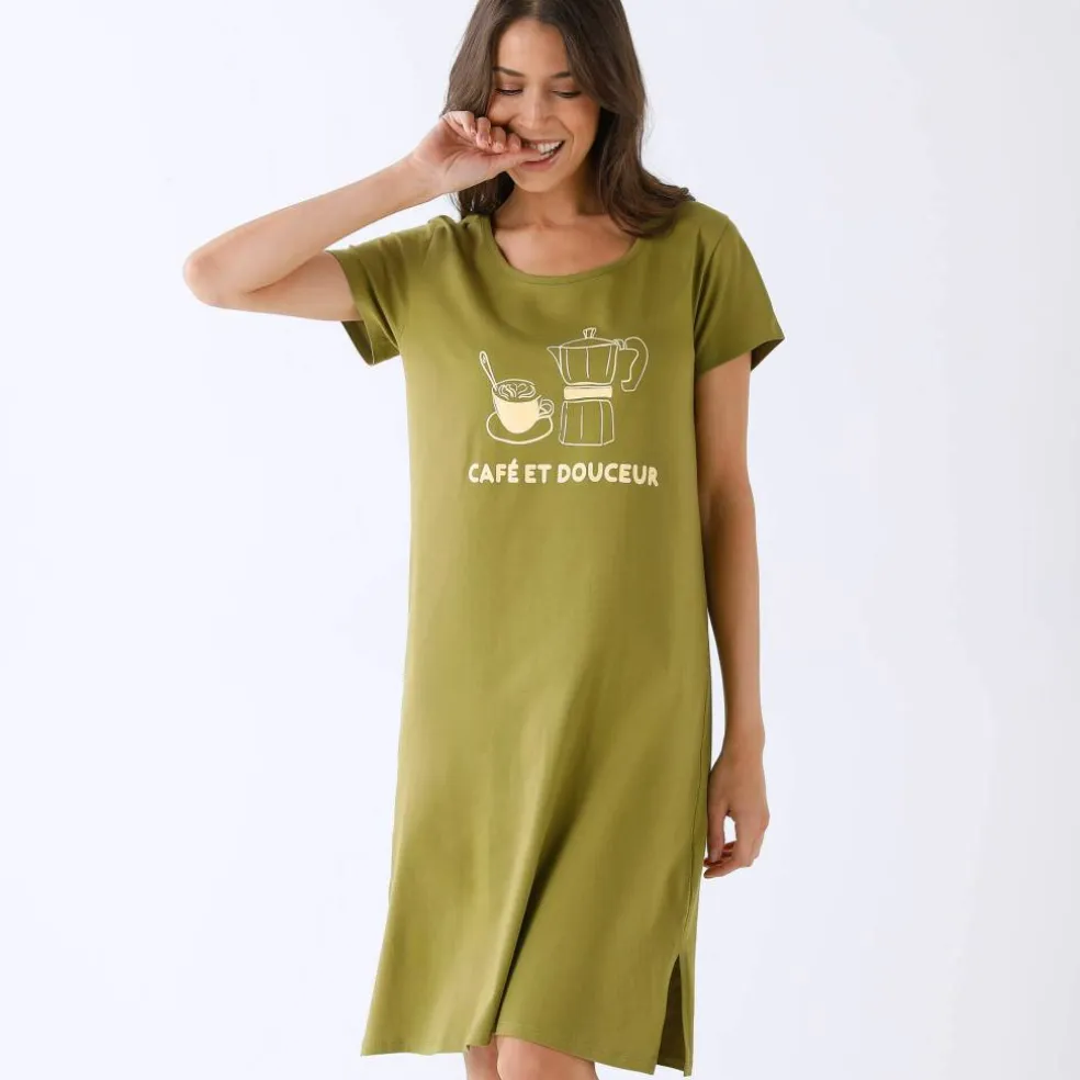 Chemise de nuit "café et douceur"