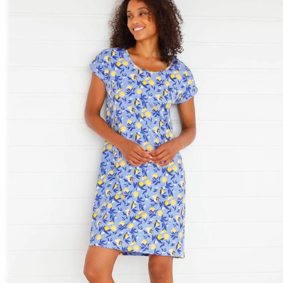 Chemise de nuit courte imprimé citrons - lot de 2