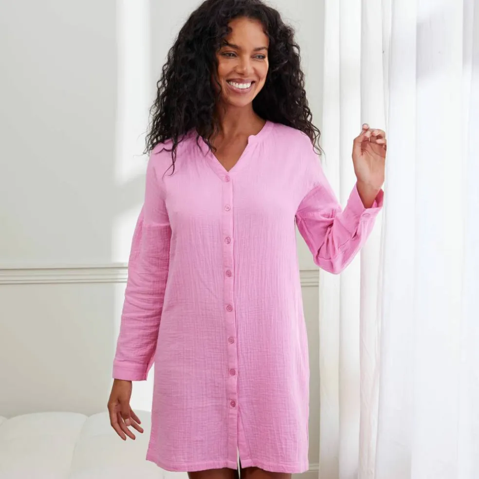 Chemise de nuit gaze de coton