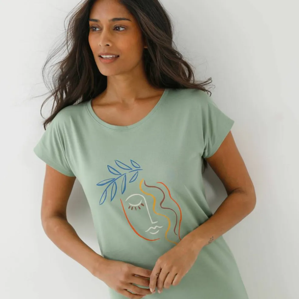 Chemise de nuit imprimée Madère