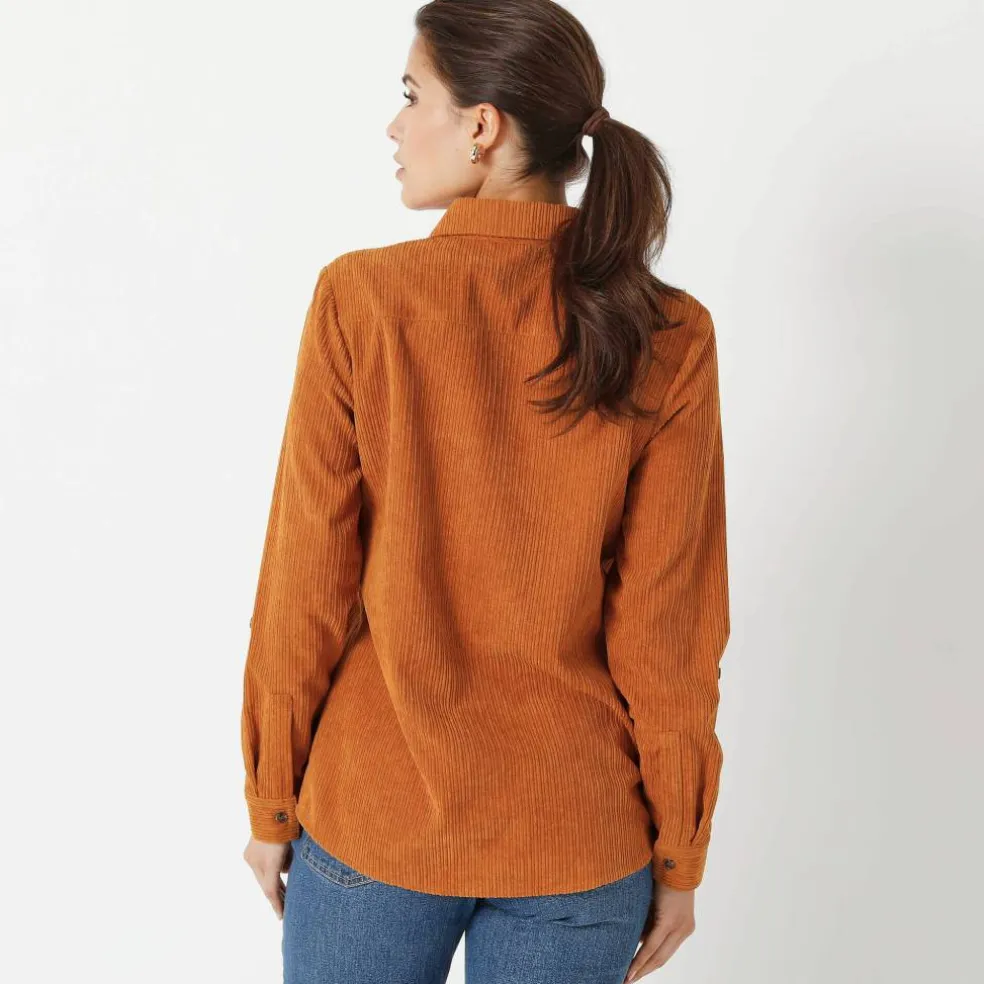 Chemise en velours côtelé