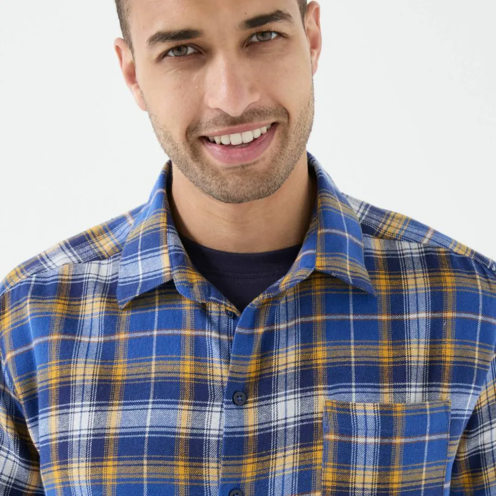 Chemise extra-longue carreaux flanelle