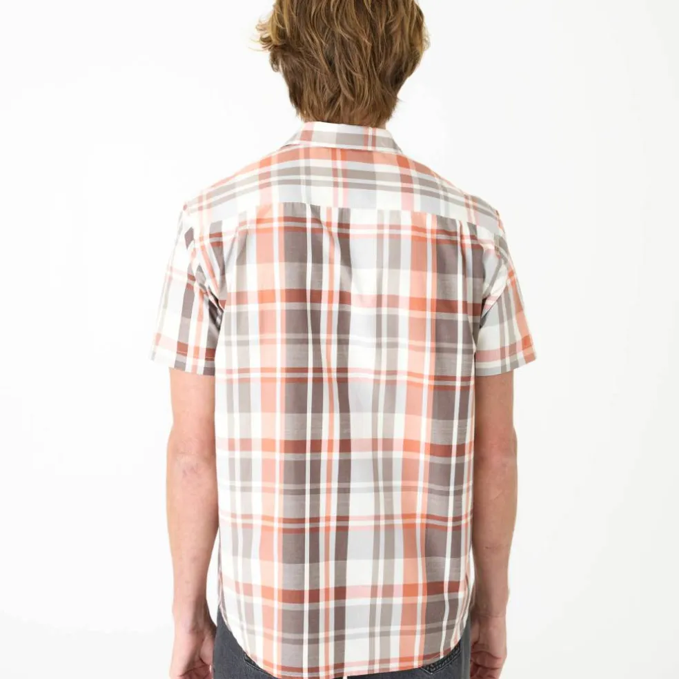 Chemise grands carreaux manches courtes polycoton