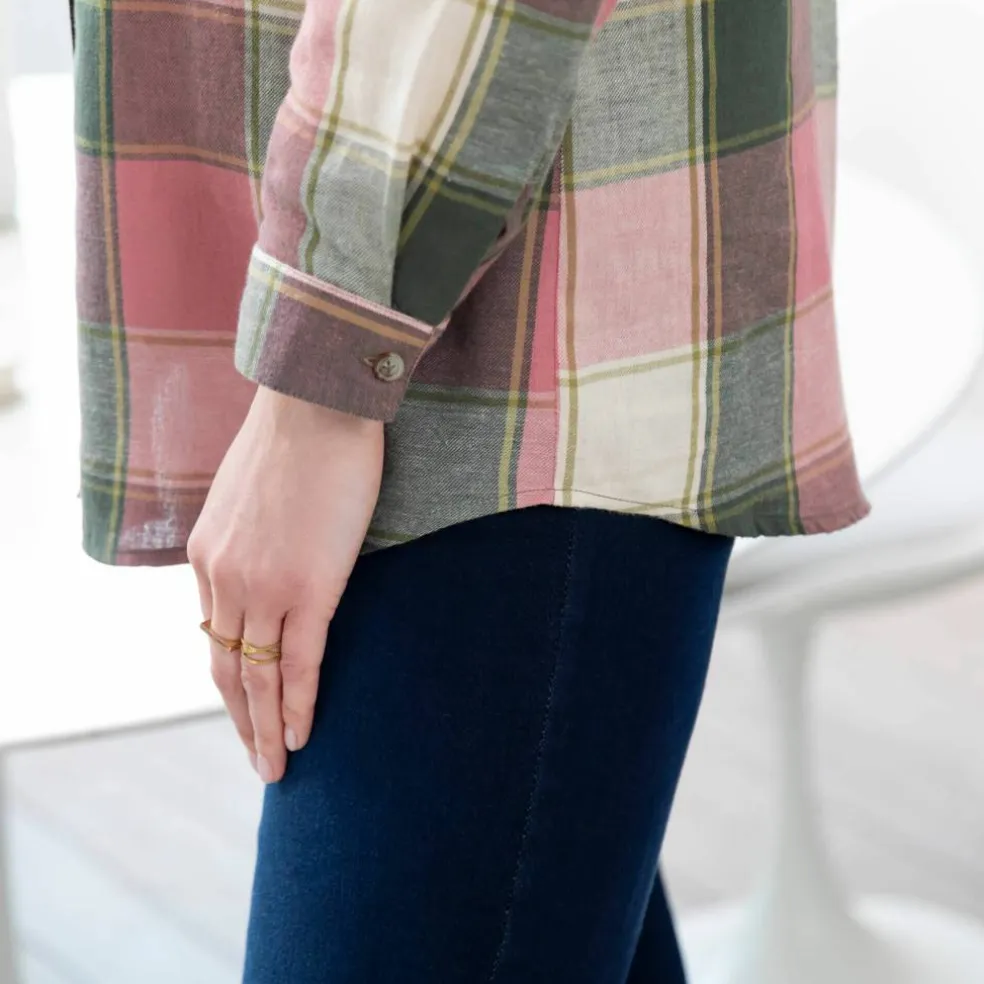 Chemise longue grands carreaux, flanelle