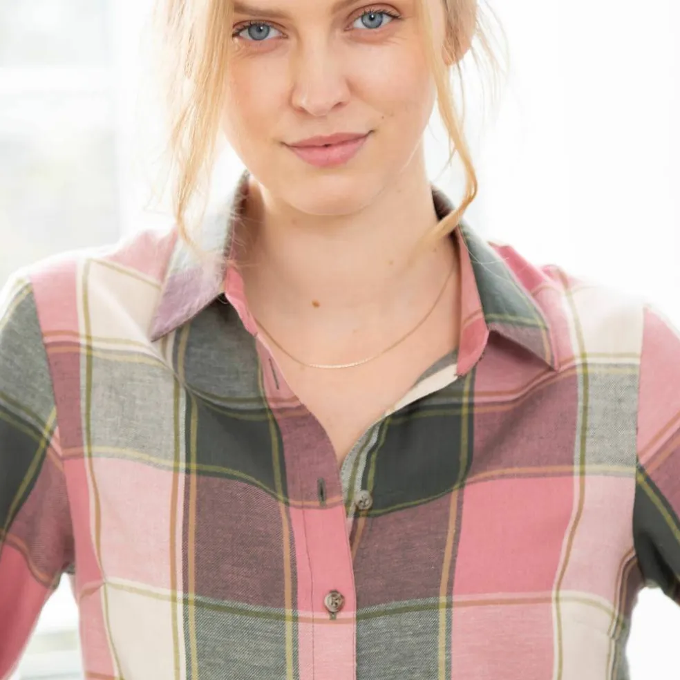 Chemise longue grands carreaux, flanelle
