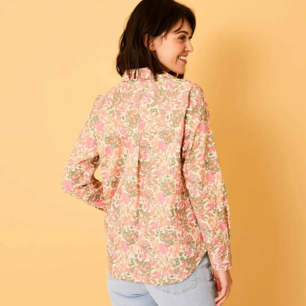 Chemise oversize imprimé fleuri