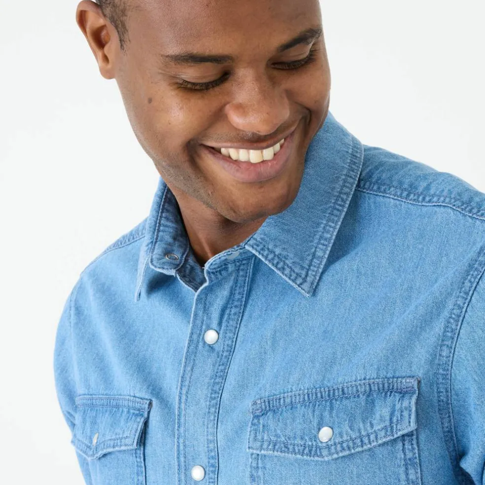 Chemise pressionnée manches courtes