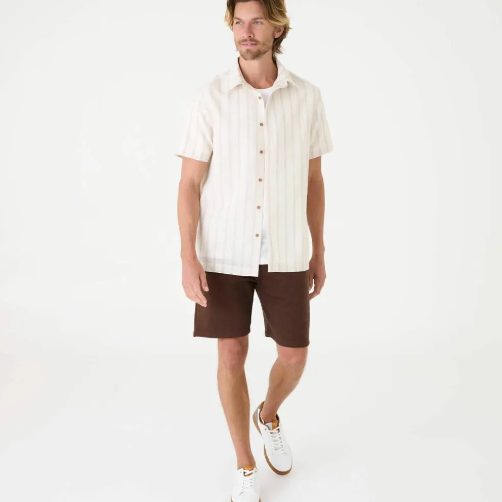Chemise rayée manches courtes