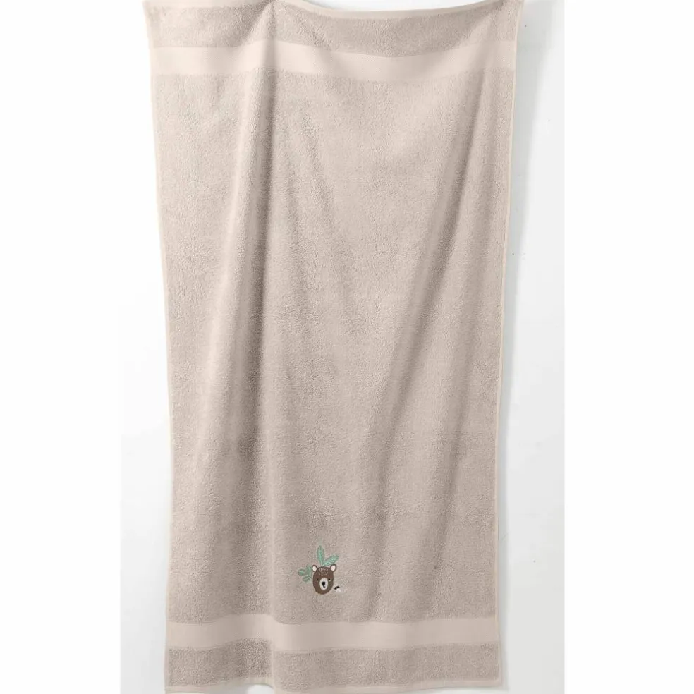 Collection éponge enfant brodée ourson coton - 380 g/m²