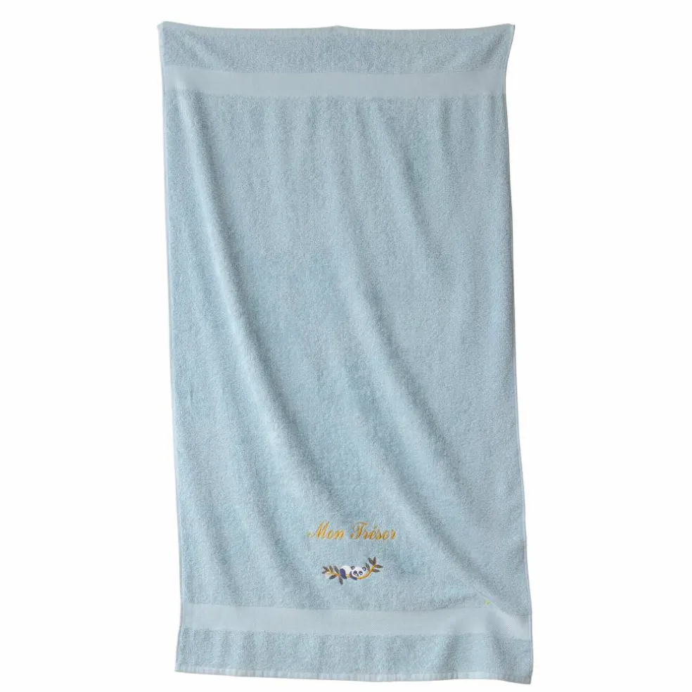 Collection éponge enfant brodée panda personnalisable, coton