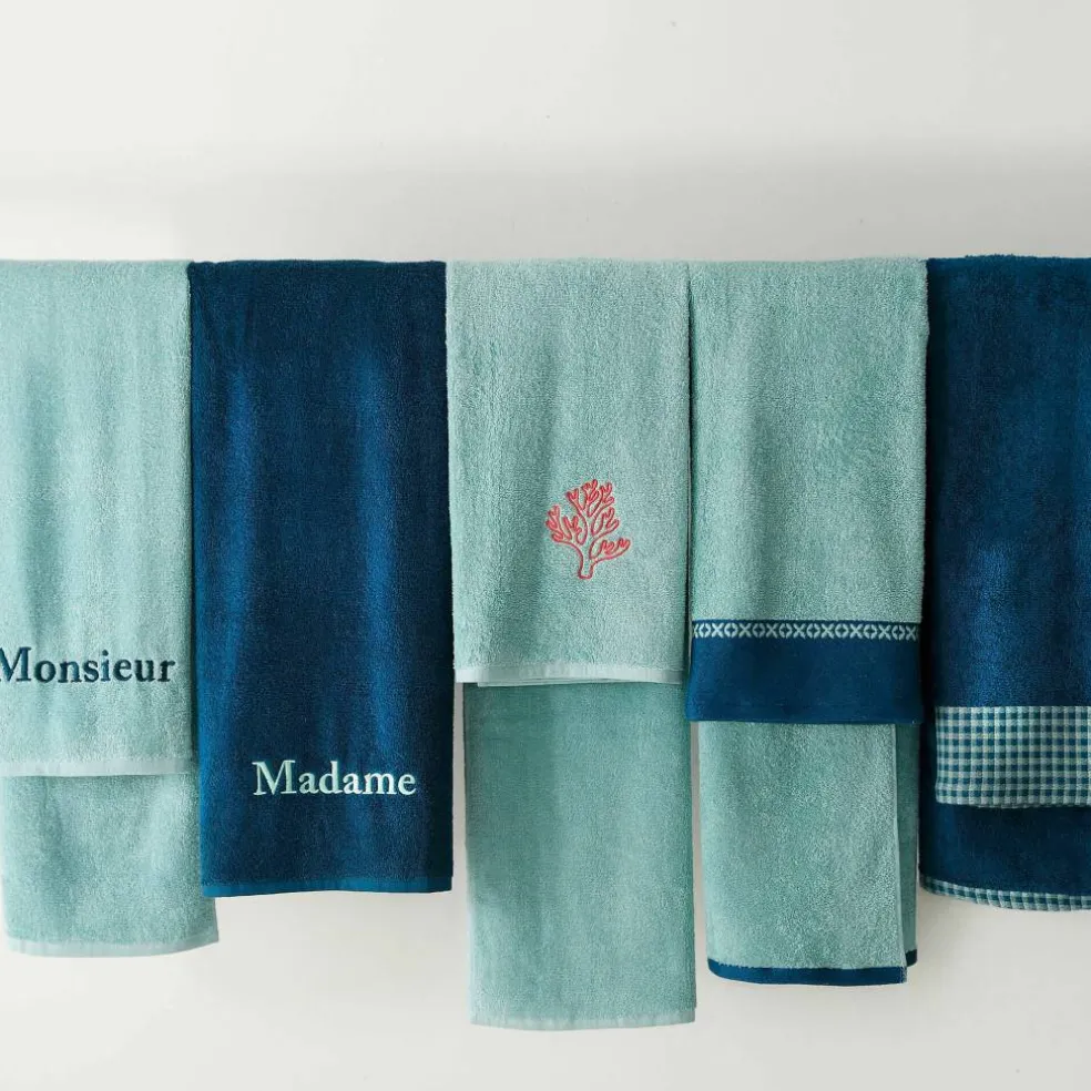 Collection serviettes de bain 420 g/m² liteau tissé motif vichy