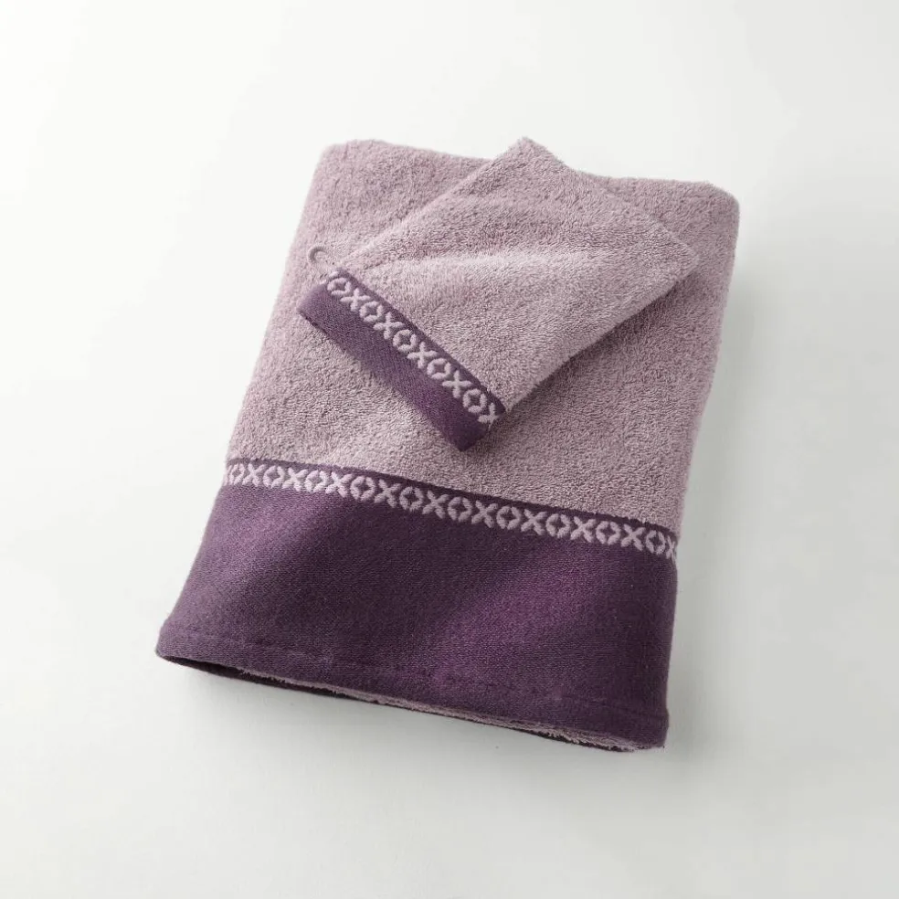 Collection serviettes de bain 420 gr/m² liteau tissé fantaisie