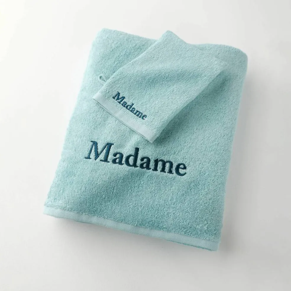 Collection serviettes de bain 420 g/m² brodées "MADAME"