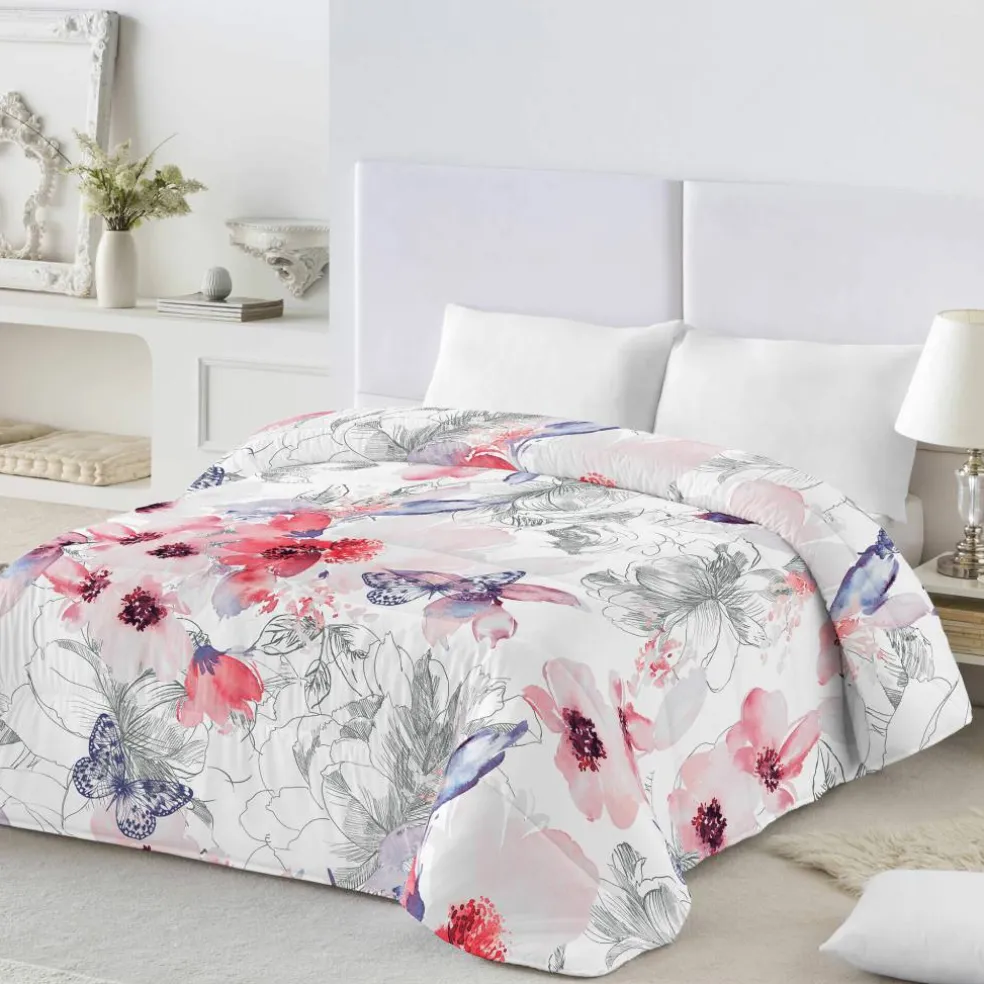 Couette coton imprimé Fleurs 200 g/m²