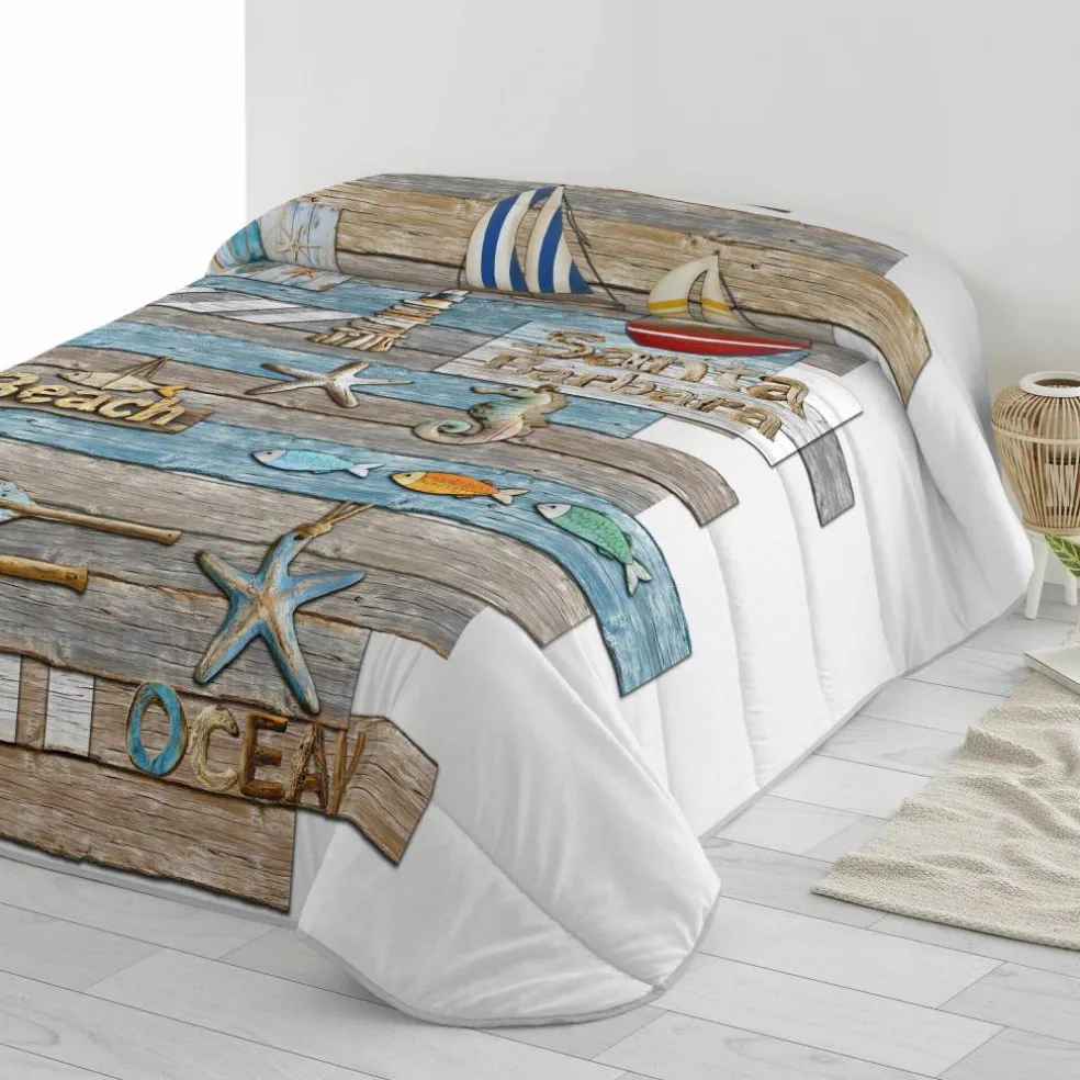 Couette microfibre imprimée Mer 200 g/m²