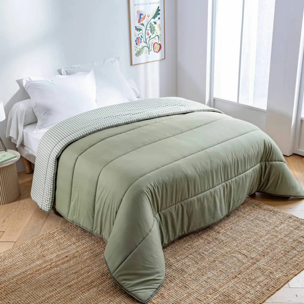 Couette microfibre imprimé vichy 200 g/m²