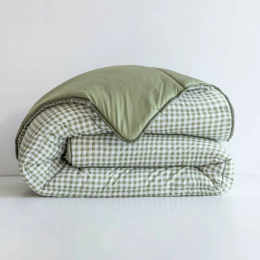 Couette microfibre imprimé vichy 200 g/m²