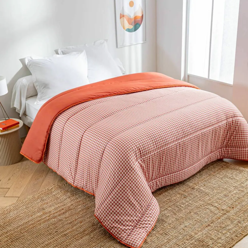 Couette microfibre imprimé vichy 200 g/m²