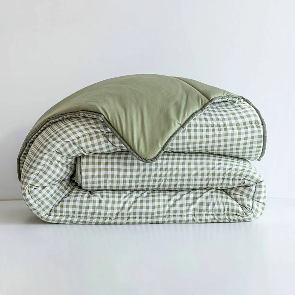 Couette microfibre imprimé vichy 400 g/m²