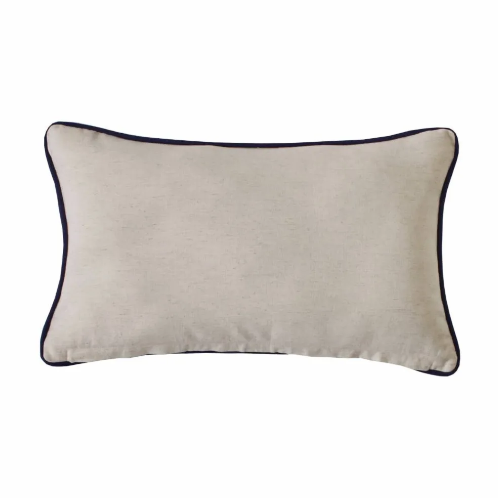 Coussin brodé fleurs Folk