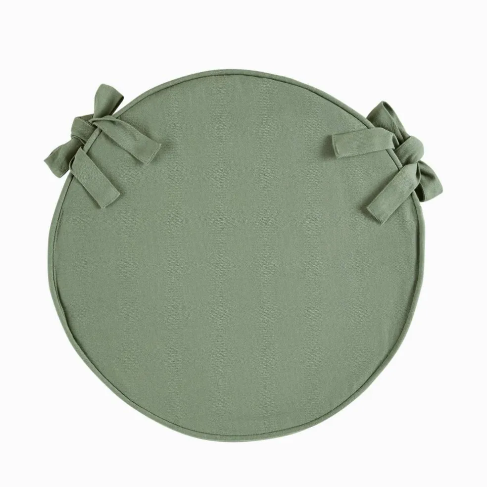 Coussin d'assise uni rond bachette