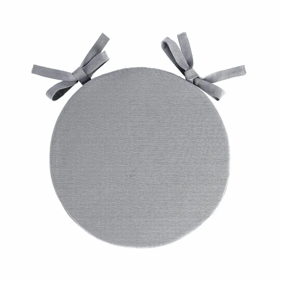 Coussin d'assise uni rond bachette