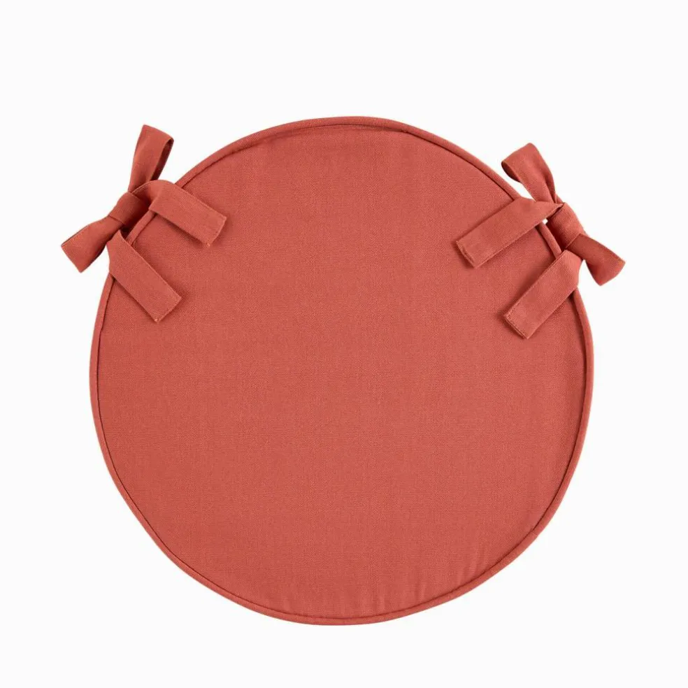 Coussin d'assise uni rond bachette
