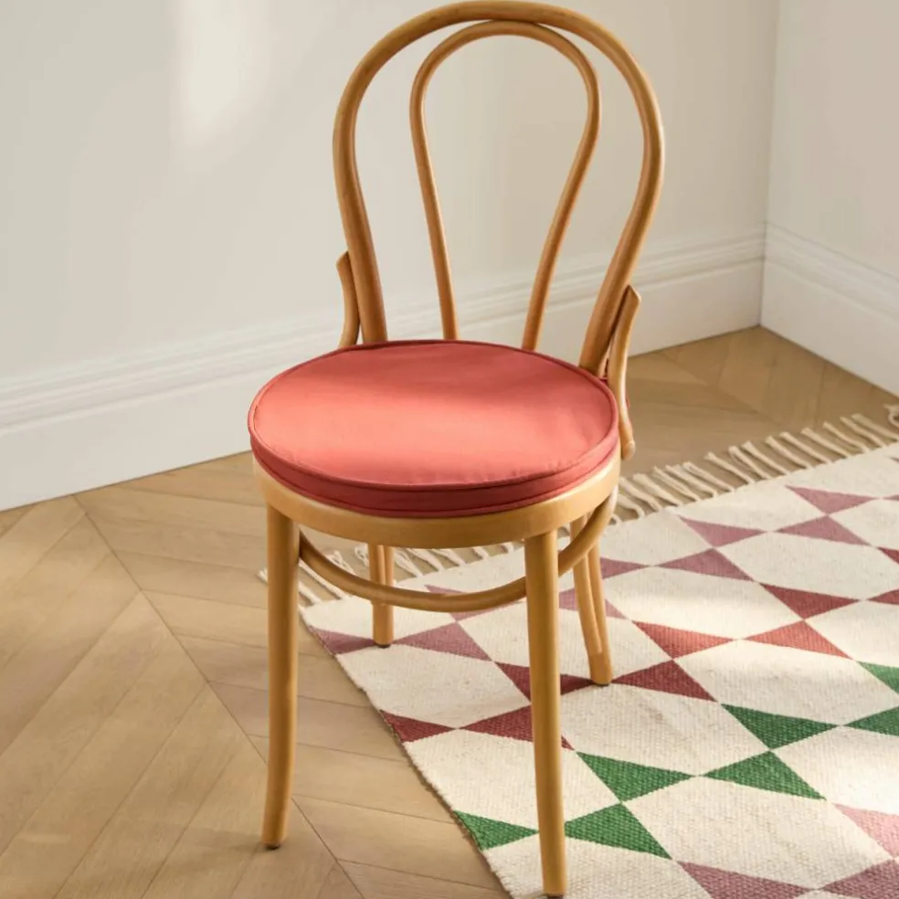 Coussin d'assise uni rond bachette
