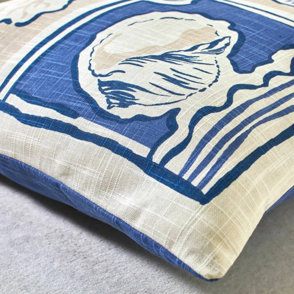 Coussin imprimé coquillages
