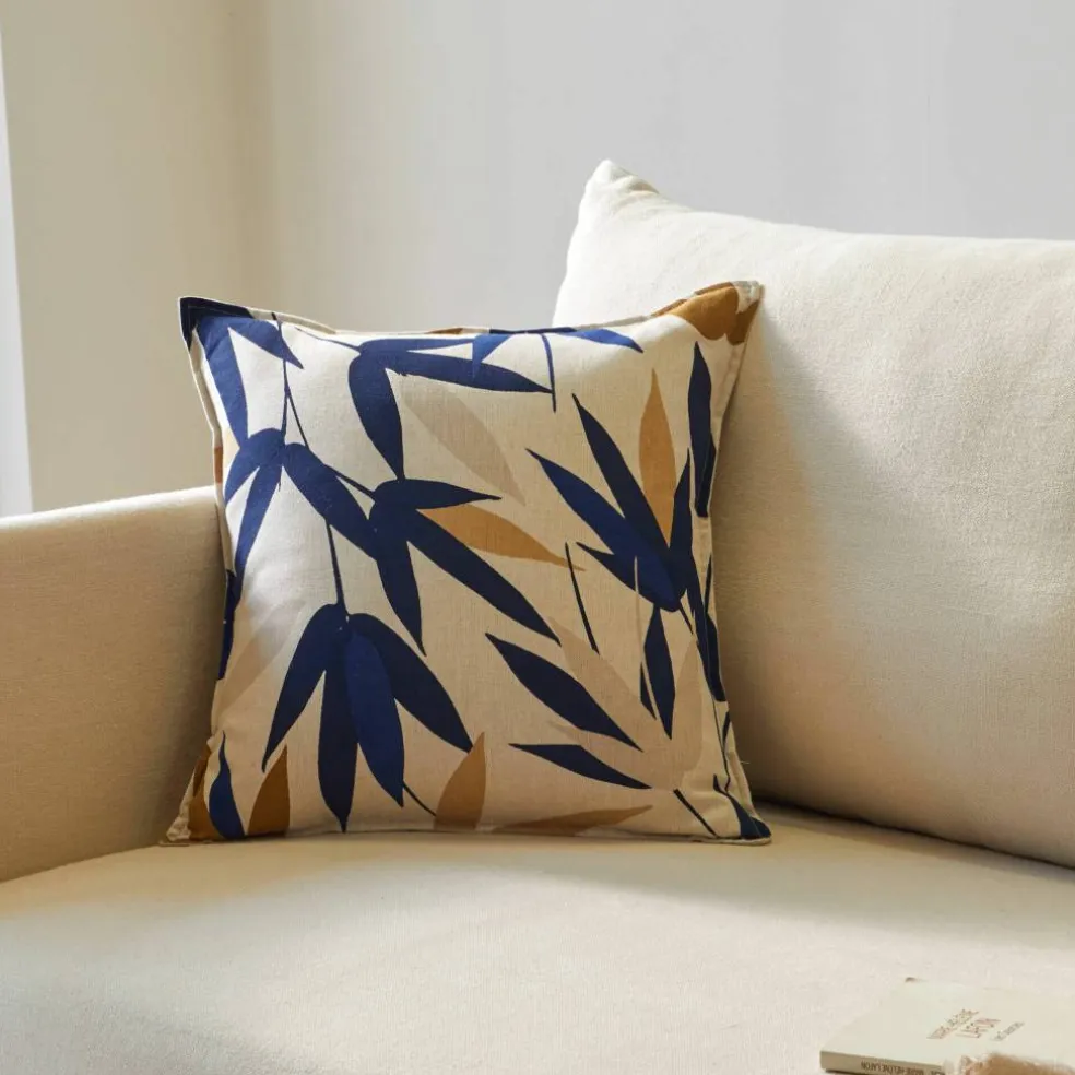 Coussin imprimé feuilles