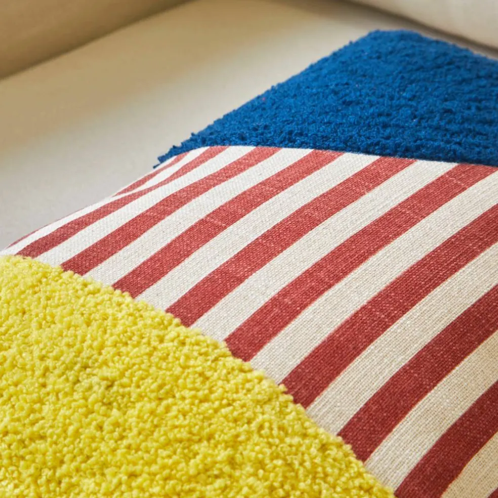 Coussin rectangulaire imprimé géométrique