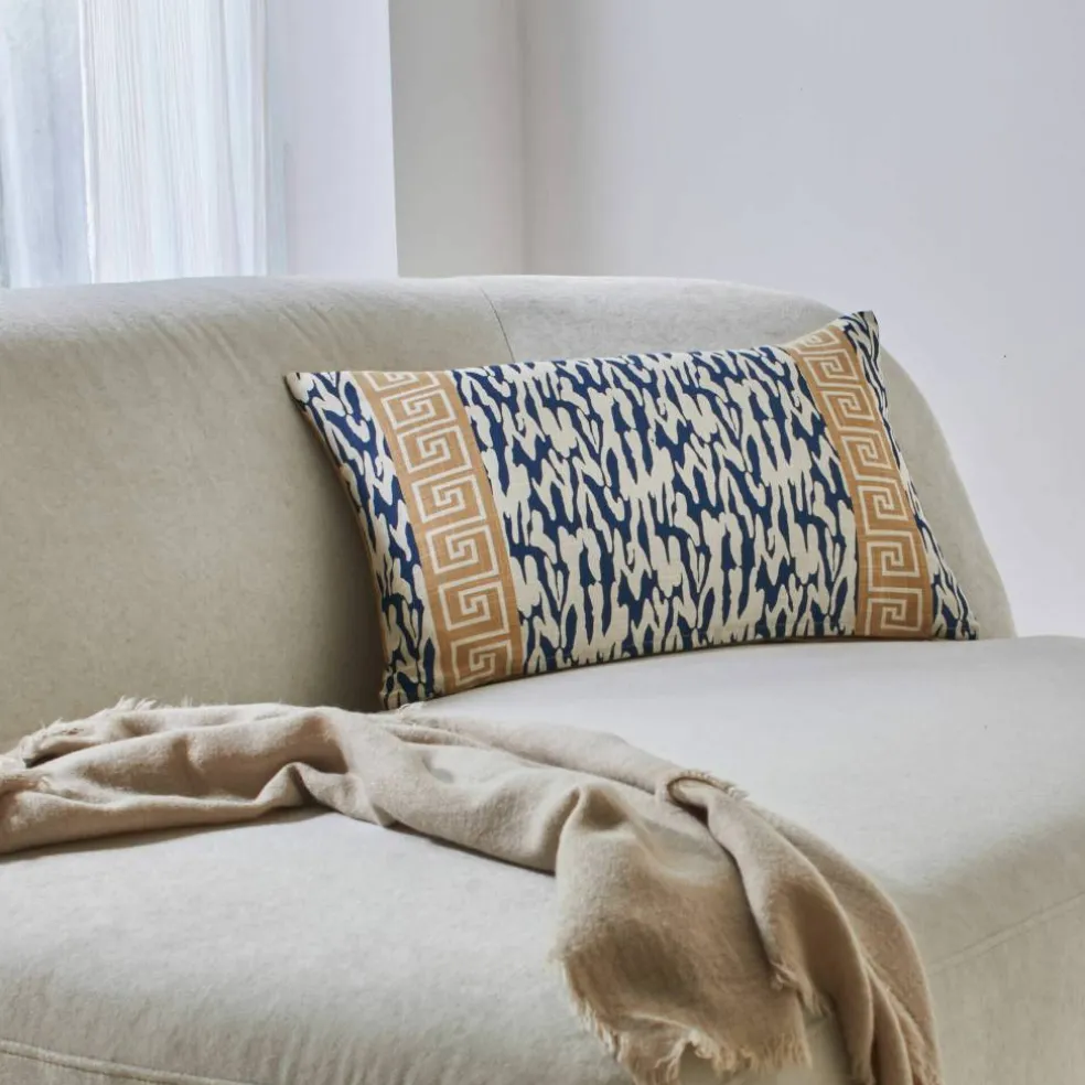 Coussin rectangulaire imprimé géométrique