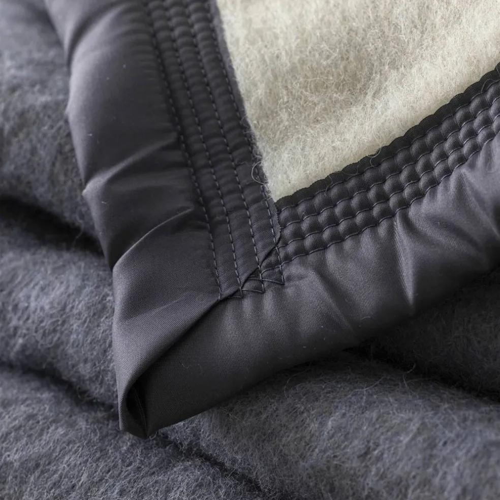 Couverture bicolore pure laine 600 g/m²