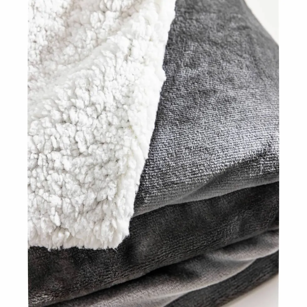 Couverture double face polaire et sherpa