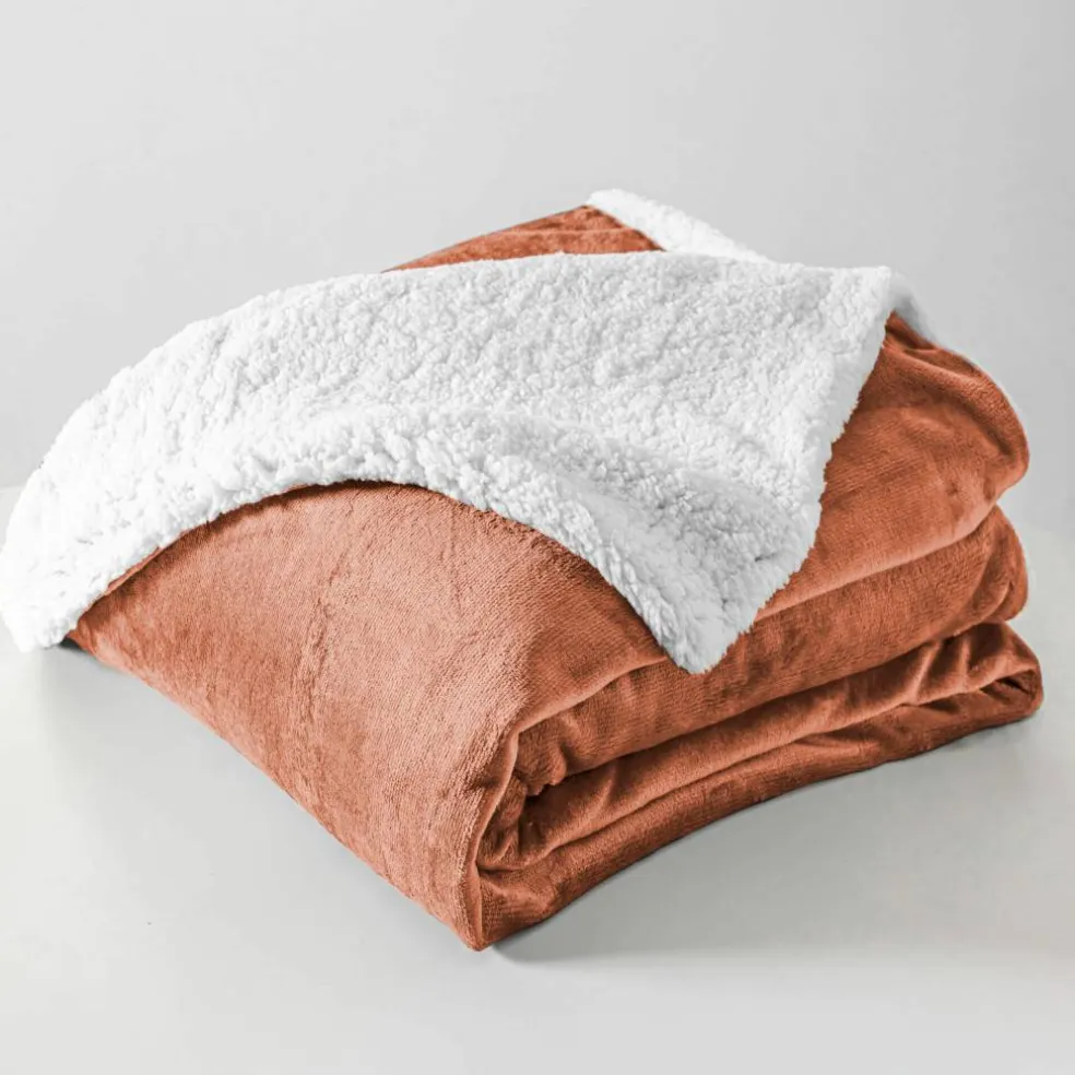 Couverture double face polaire et sherpa