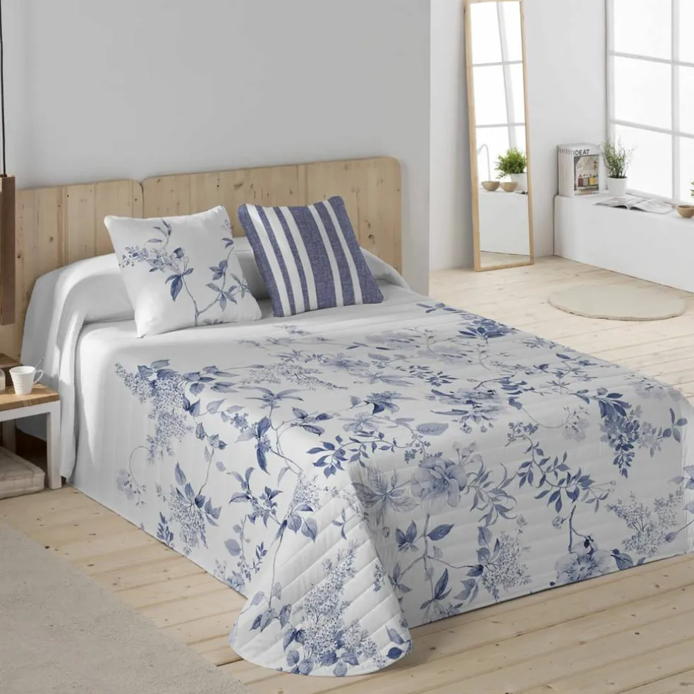 Couvre-lit matelassé Capri imprimé réversible