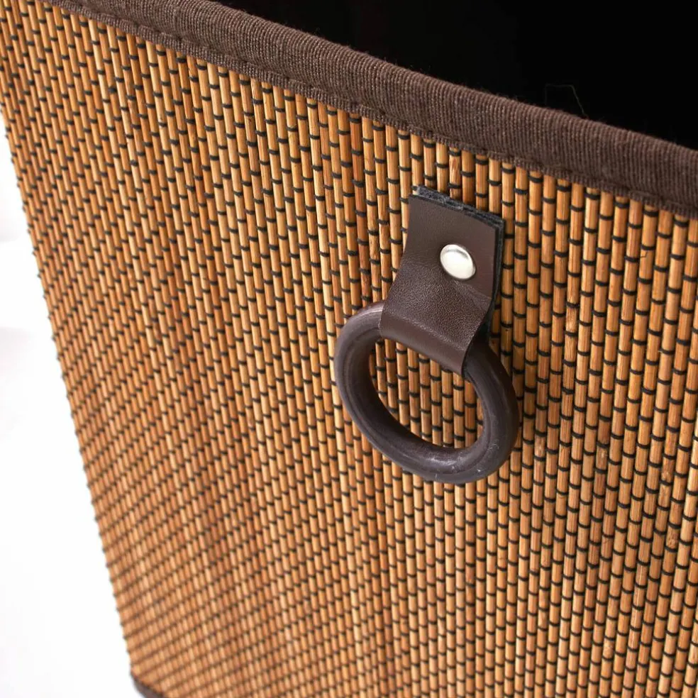 Cube de rangement pliable, bambou
