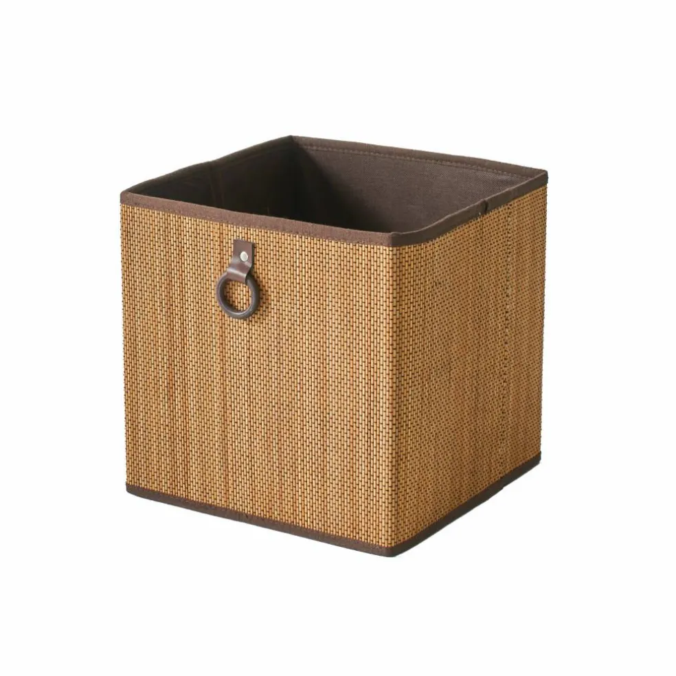 Cube de rangement pliable, bambou