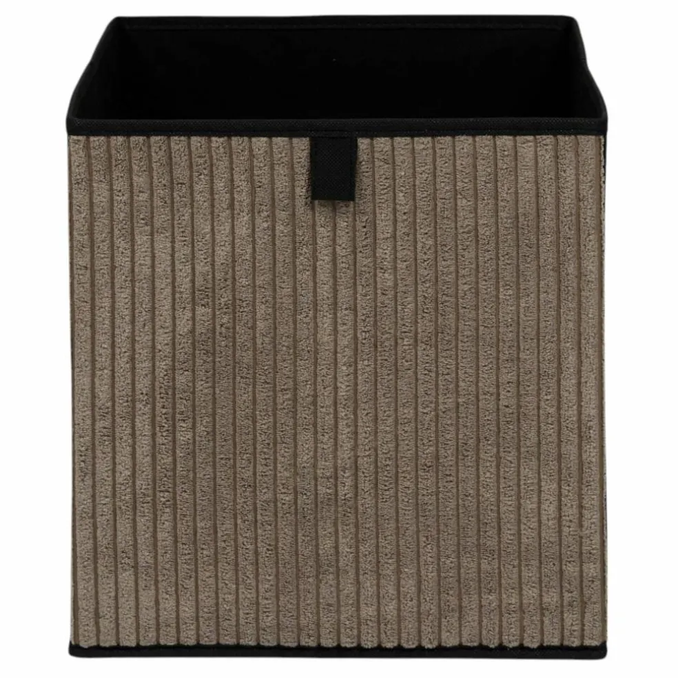 Cube de rangement pliable, velours côtelé