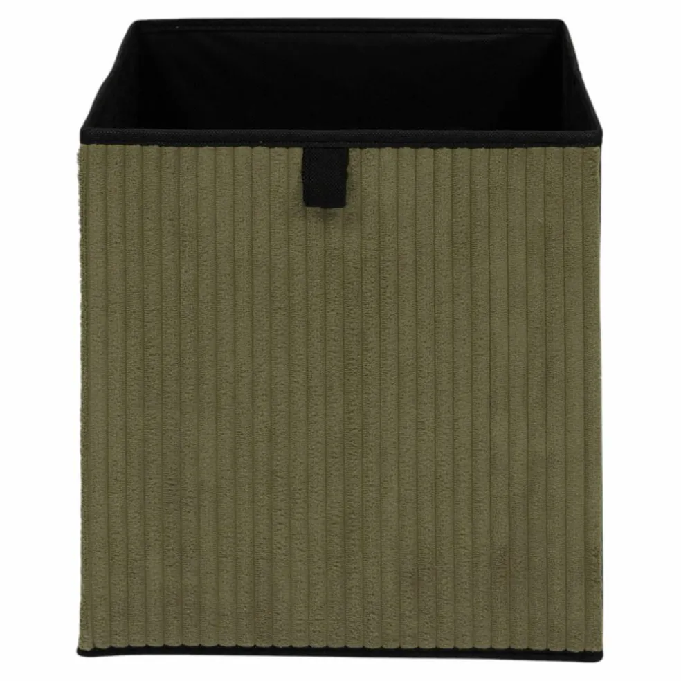Cube de rangement pliable, velours côtelé