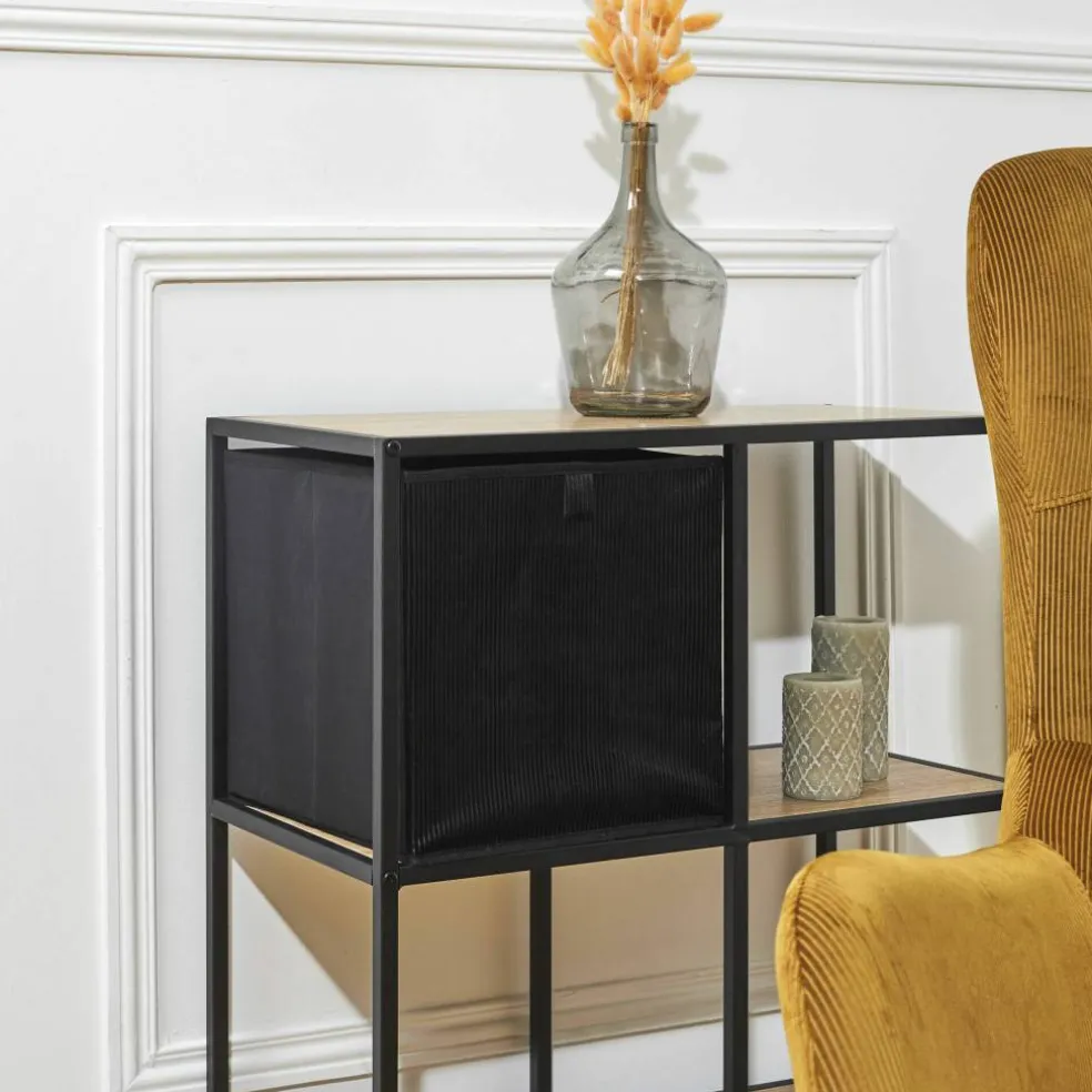 Cube de rangement pliable, velours