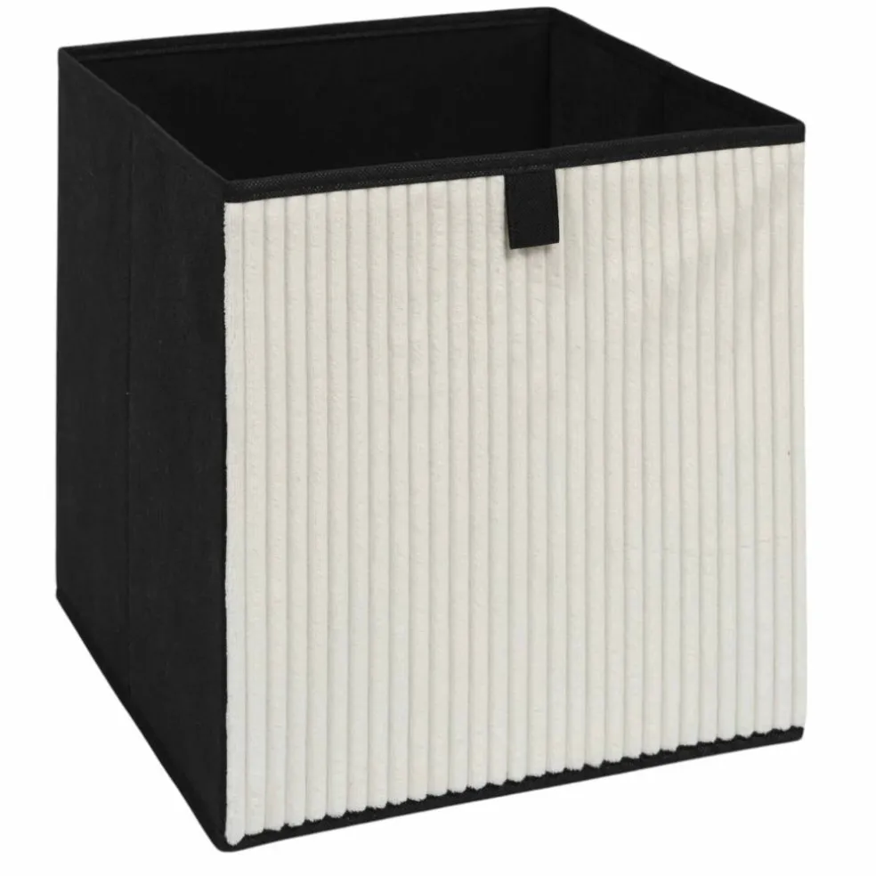 Cube de rangement pliable, velours côtelé