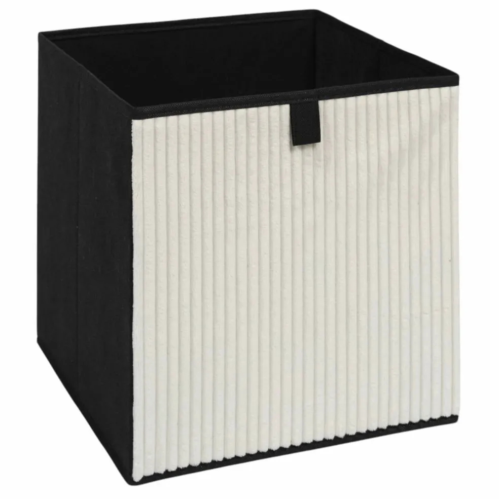Cube de rangement pliable, velours côtelé