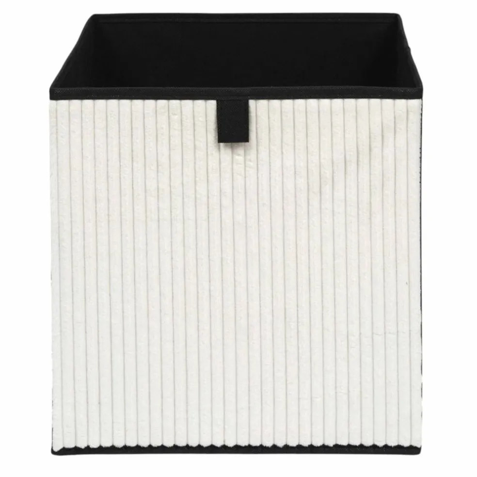 Cube de rangement pliable, velours côtelé