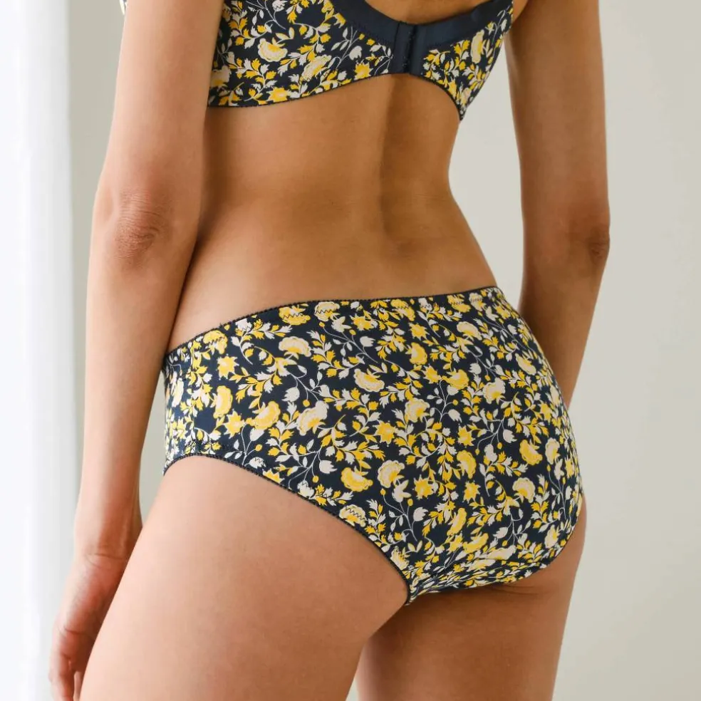 Culotte brodée forme midi coton imprimé fleuri Olbia - lot de 2