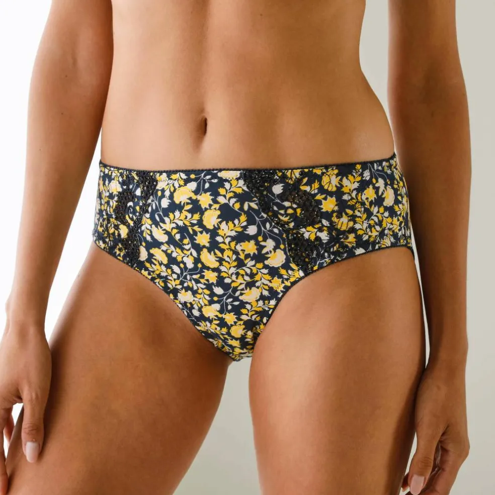 Culotte brodée forme midi coton imprimé fleuri Olbia - lot de 2