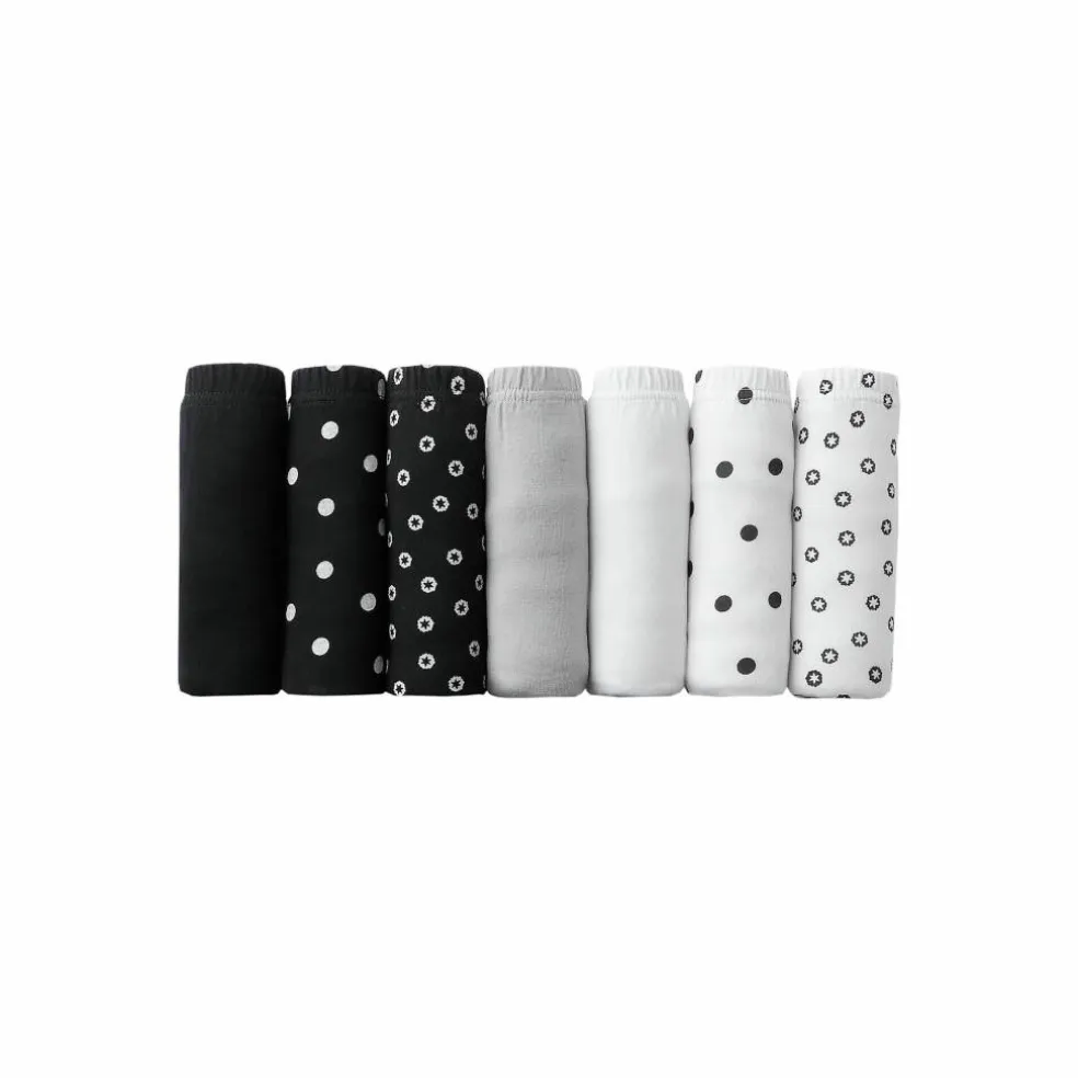 Culotte coton forme maxi imprimée pois - lot de 7