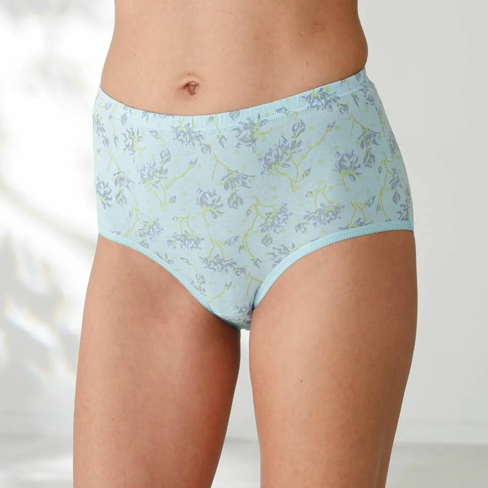 Culotte coton forme maxi unie et imprimée floral - lot de 7